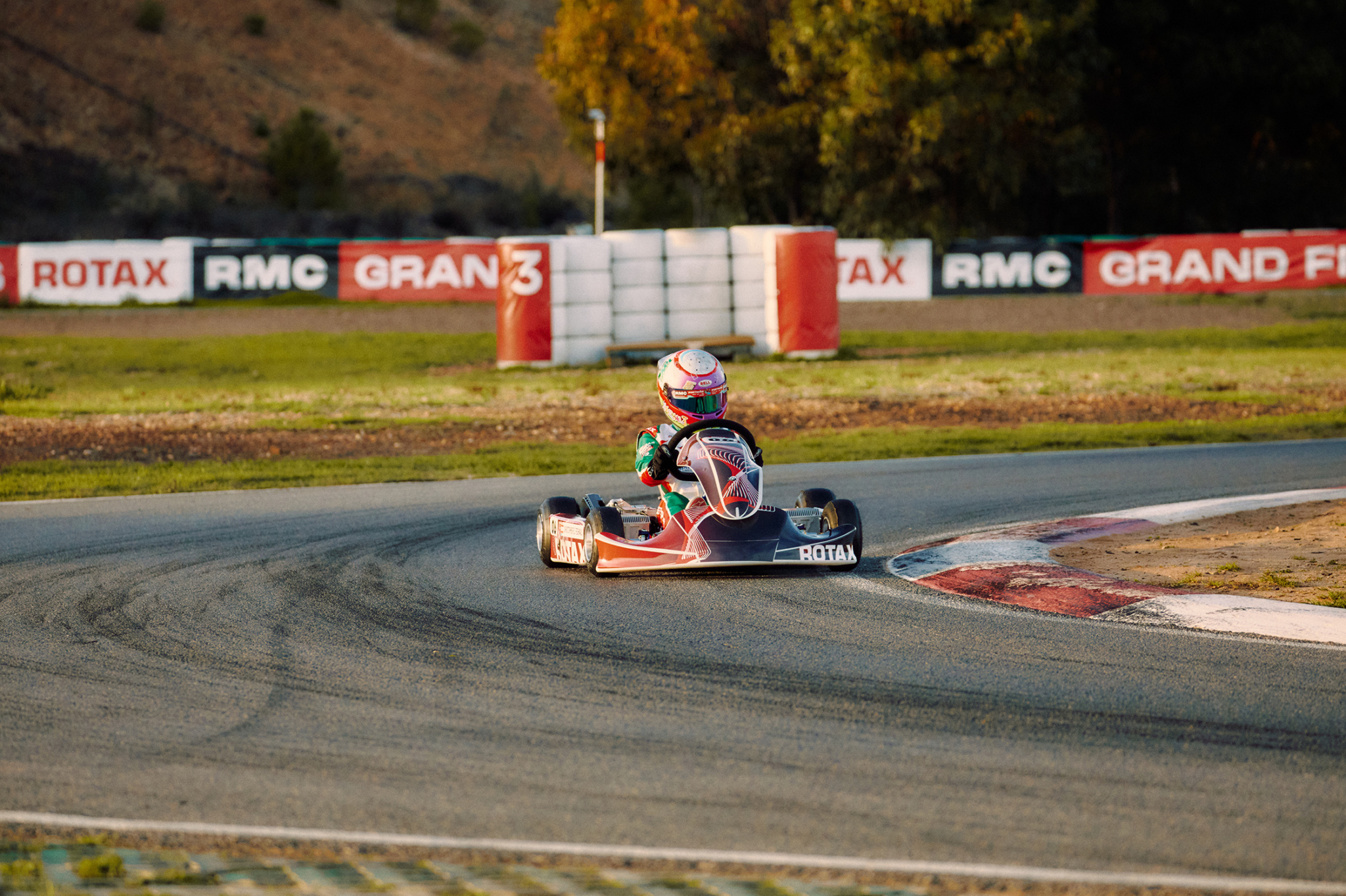 Christopher Feghali on track testing the Rotax E10 eKart