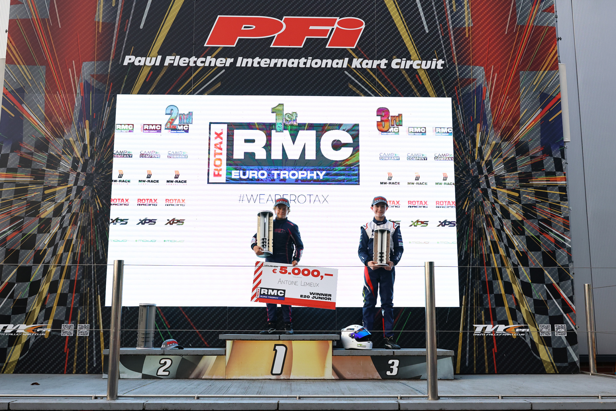 Rotax Racing RMCET Rd4 Podium E Kart Junior Final