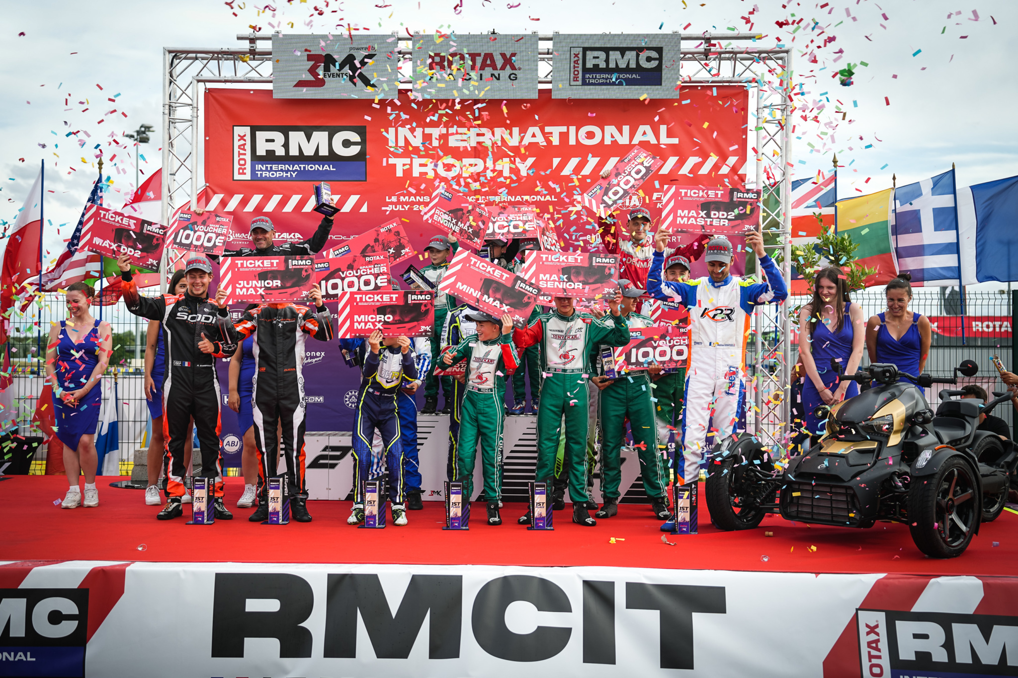 Rotax MAX Challenge International Trophy All Winners on the Podium HQ