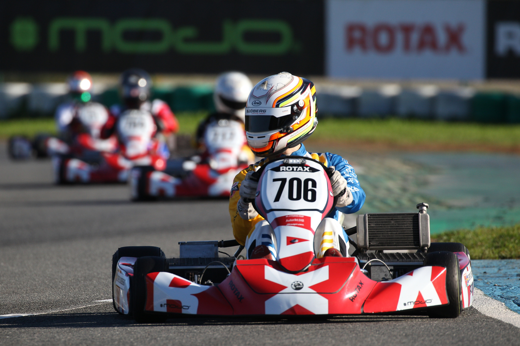 Rotax E20 E Kart on the race track