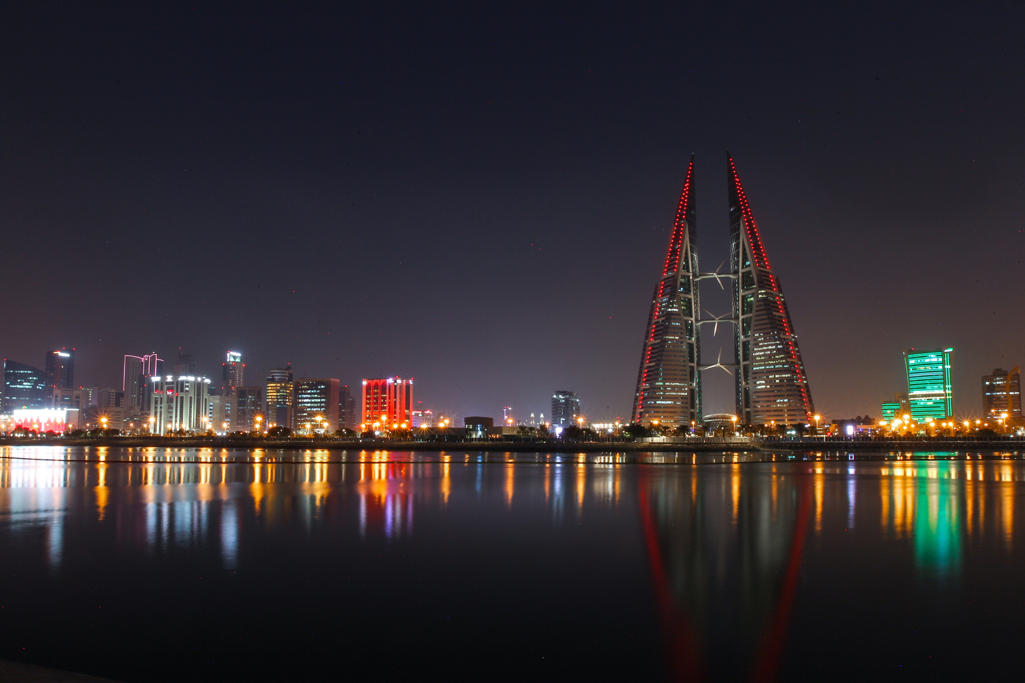 Rotax Grand Finals Skyline Bahrain night 2500px